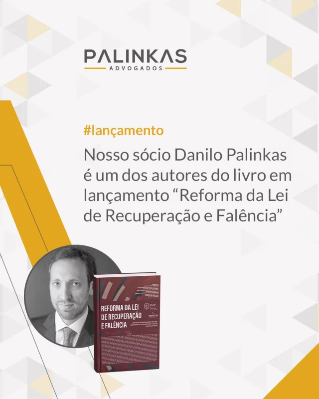 Estamos felizes em anunciar que nosso sócio Danilo Palinkas é um dos autores da obra "Reforma da Lei de Recuperação e Falência – Estudos em homenagem aos Drs. Alexandre Alves Lazzarini e Cesar Ciampolini Neto".

O livro, que já está disponível para pré-venda, reúne artigos de grandes nomes do Direito e traz reflexões relevantes sobre as recentes mudanças na legislação de Recuperação Judicial e Falência.

A obra será lançada em breve, e já pode ser adquirida pelo site da Editora Thoth:
🔗 https://editorathoth.com.br/produto/reforma-da-lei-de-recuperacao-e-falencia-estudos-em-homenagem-aos-drs-alexandre-alves-lazzarini-e-cesar-ciampolini-neto/1365

#DireitoEmpresarial #RecuperaçãoJudicial #Falência #PublicaçãoJurídica #LivroJurídico #Advocacia #Lançamento