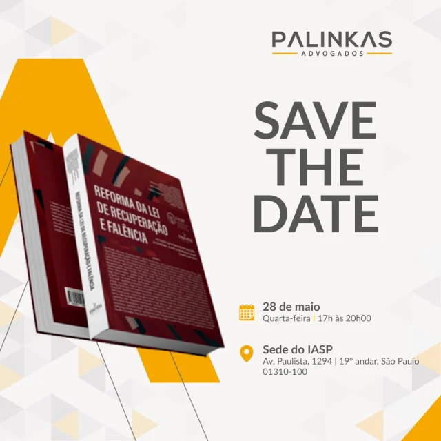 É com grande satisfação que convidamos todos para o evento de lançamento do livro "Reforma da Lei de Recuperação e Falência – Estudos em homenagem aos Drs. Alexandre Alves Lazzarini e Cesar Ciampolini Neto".

Data: 28.05.2025 (quarta-feira)
Horário: 17h às 20h
Local: Sede do IASP – Av. Paulista, nº 1294, 19º andar

 Nosso sócio Danilo Palinkas é um dos autores da obra e contribuiu com um artigo que integra este importante trabalho coletivo.

Contamos com a presença de todos.

#direitoempresarial #eventojurídico #TJSP #IASP #lançamentodelivro #Palinkas